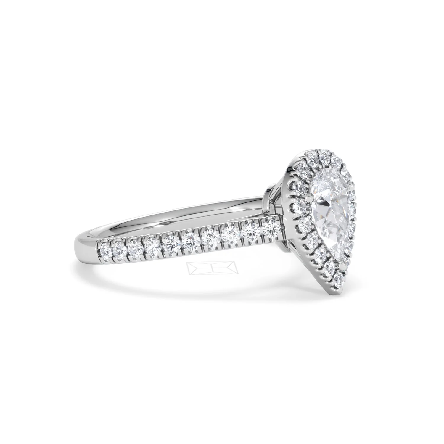 Diana GIA Diamond Pear Halo Engagement Ring 18KW Gold 1.35ct G/SI2 - Image 20
