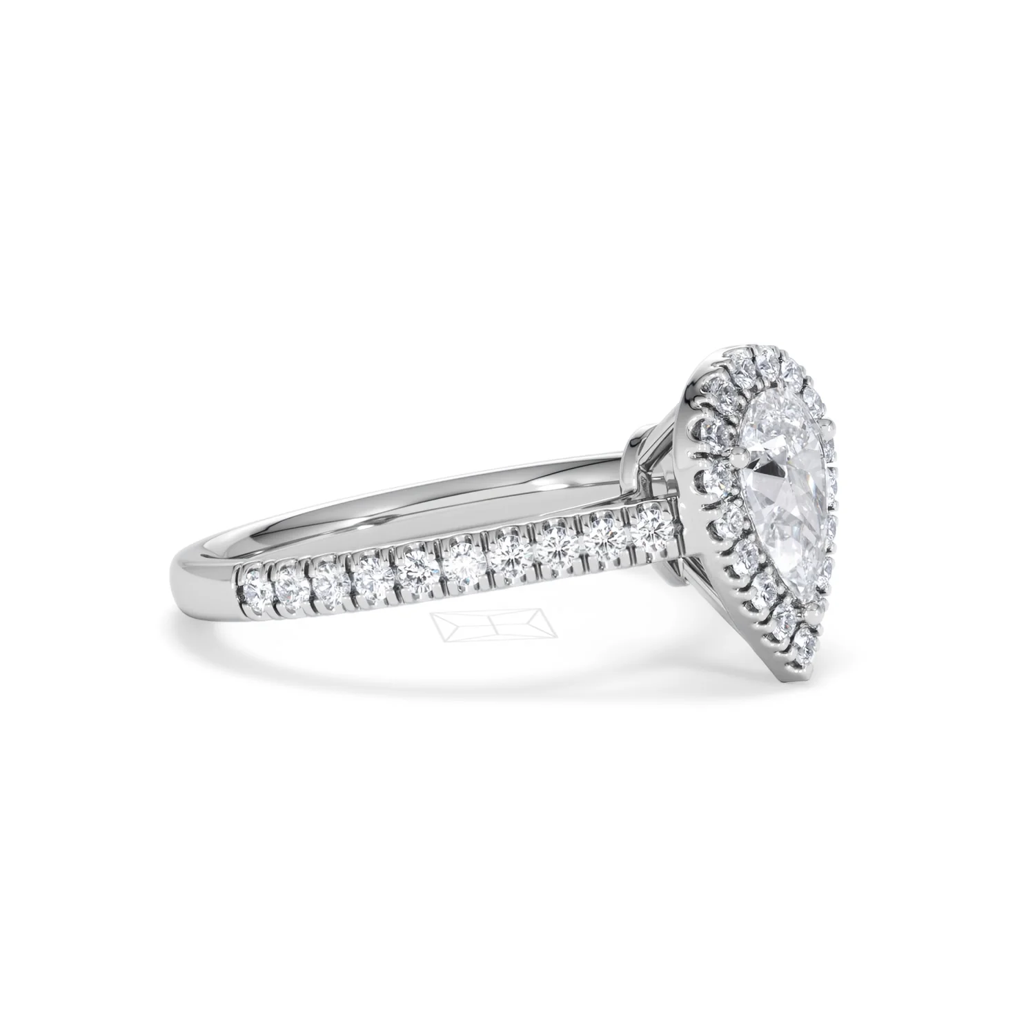 Diana GIA Diamond Pear Halo Engagement Ring 18KW Gold 1.35ct G/SI2 - Image 21