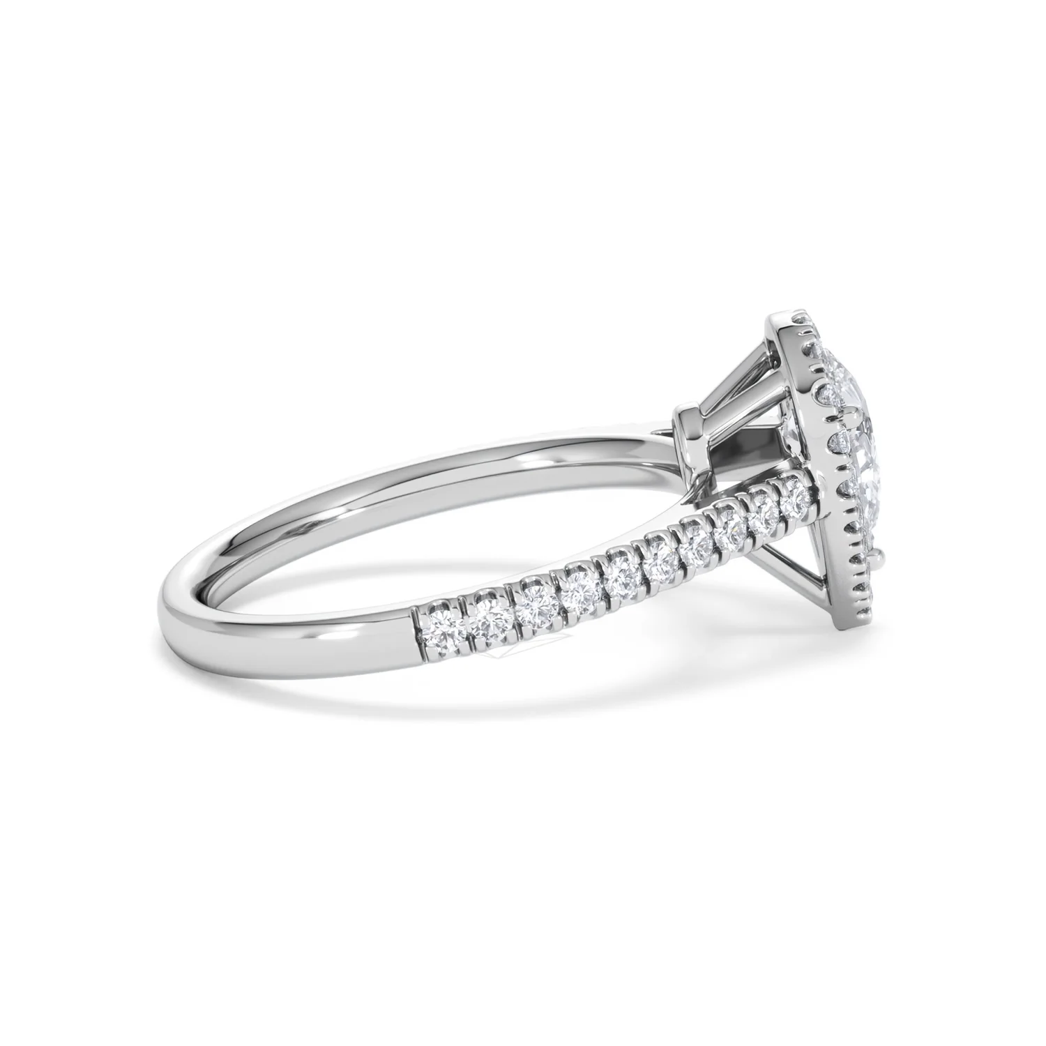 Diana GIA Diamond Pear Halo Engagement Ring 18KW Gold 1.35ct G/SI2 - Image 30