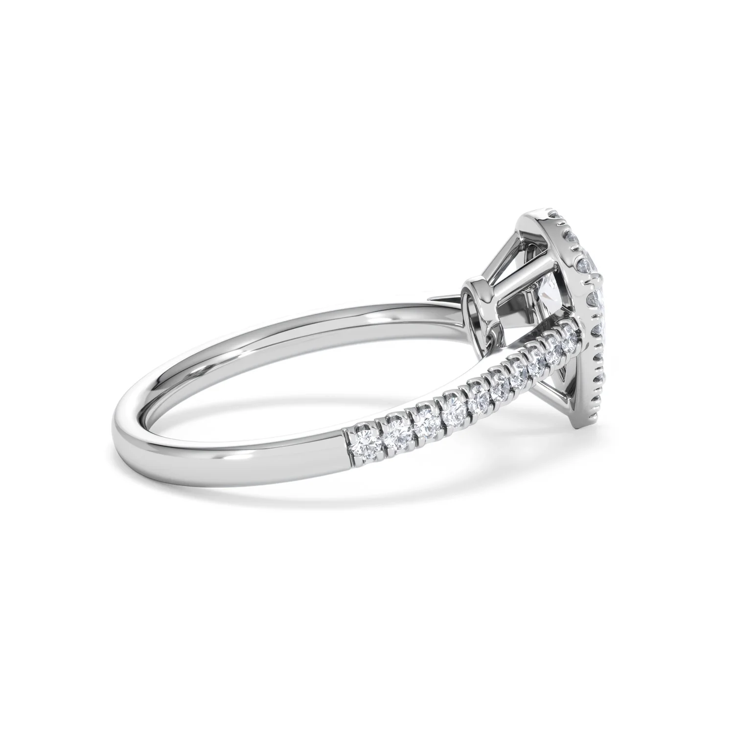 Diana GIA Diamond Pear Halo Engagement Ring 18KW Gold 1.35ct G/SI2 - Image 33