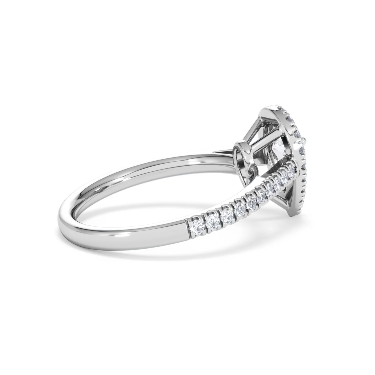 Diana GIA Diamond Pear Halo Engagement Ring 18KW Gold 1.35ct G/SI2 - Image 34