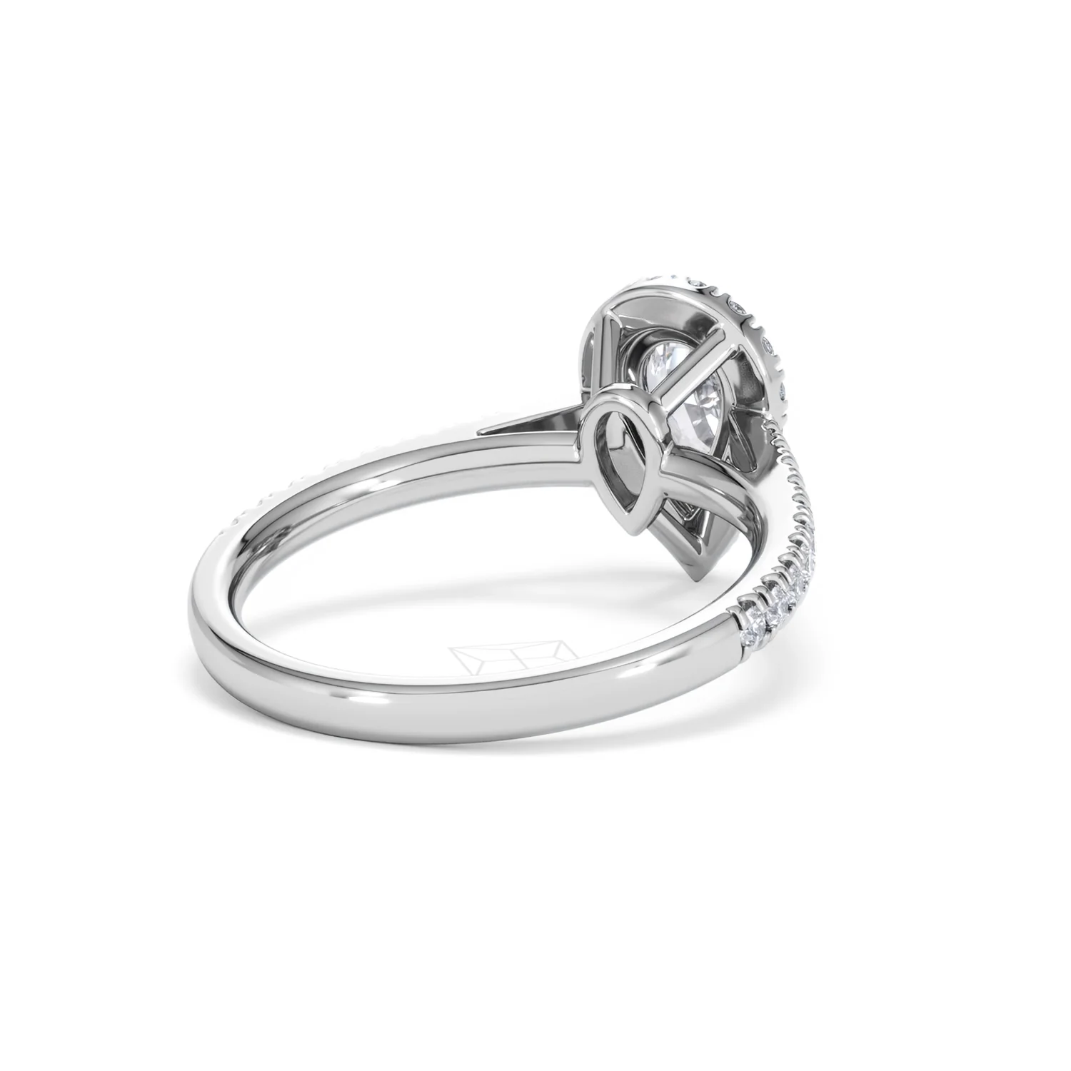 Diana GIA Diamond Pear Halo Engagement Ring 18KW Gold 1.35ct G/SI2 - Image 42