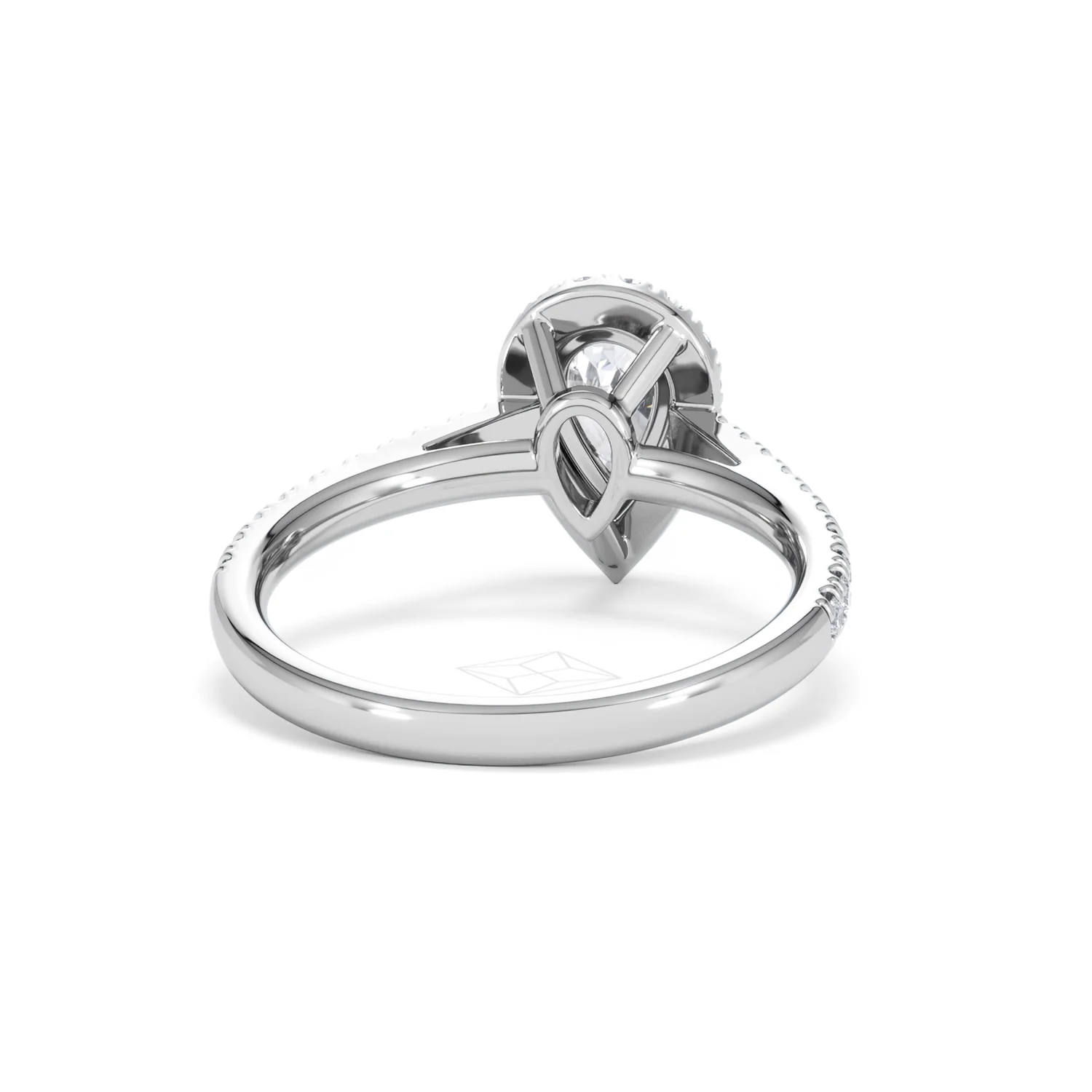 Diana GIA Diamond Pear Halo Engagement Ring 18KW Gold 1.35ct G/SI2 - Image 46