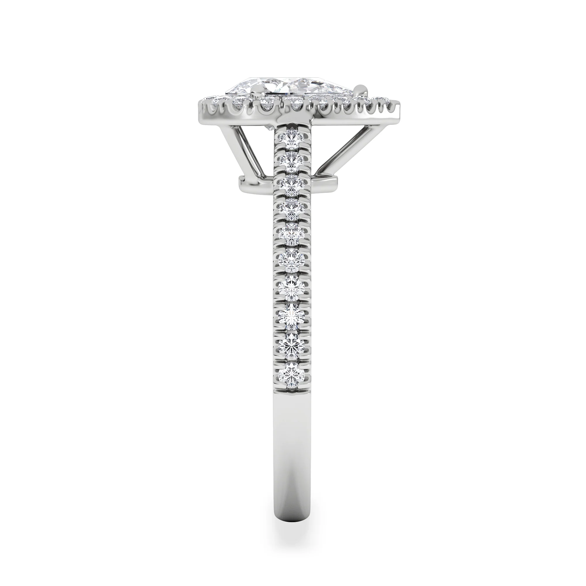 Diana GIA Diamond Pear Halo Engagement Ring 18KW Gold 1.35ct G/SI2 - Image 5