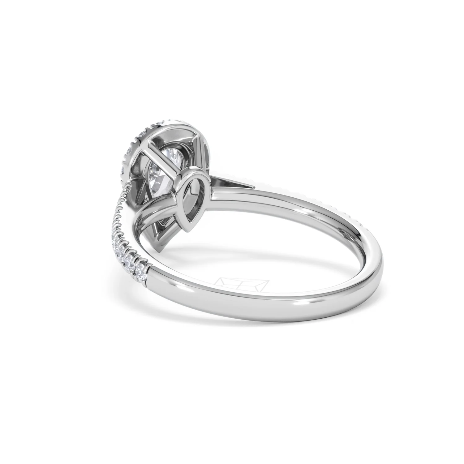 Diana GIA Diamond Pear Halo Engagement Ring 18KW Gold 1.35ct G/SI2 - Image 56