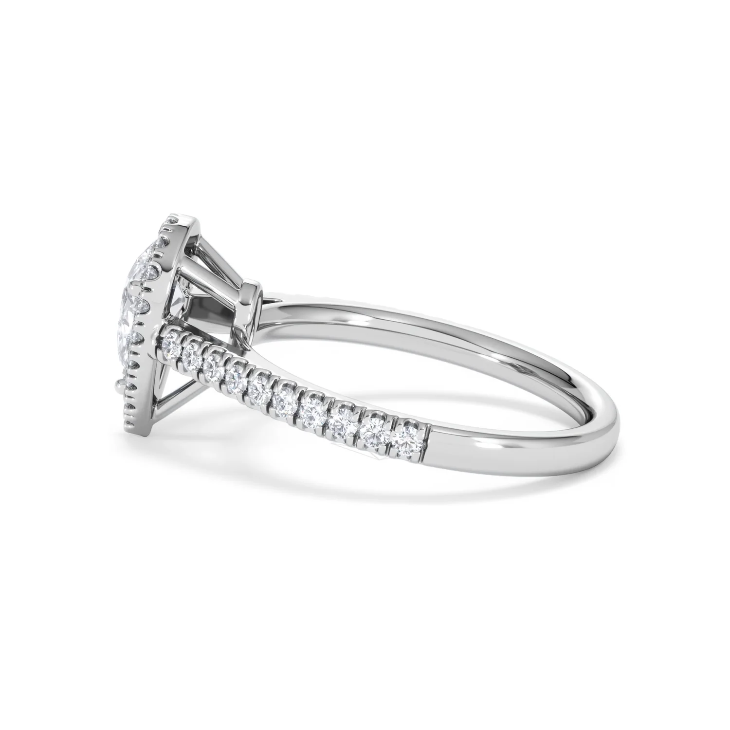 Diana GIA Diamond Pear Halo Engagement Ring 18KW Gold 1.35ct G/SI2 - Image 67