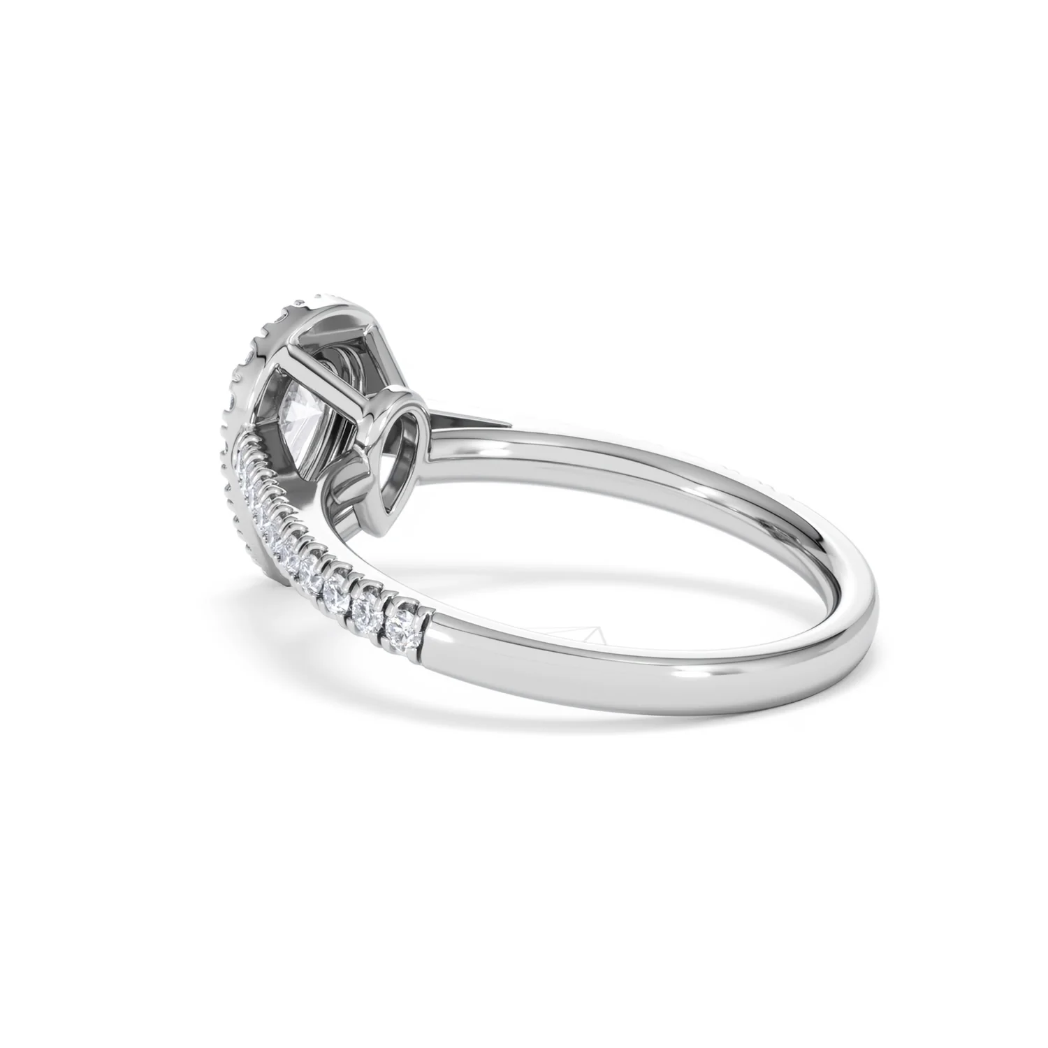 Diana Diamond Pear Halo Engagement Ring 18KW Gold 1ct G/VS2 - Image 60
