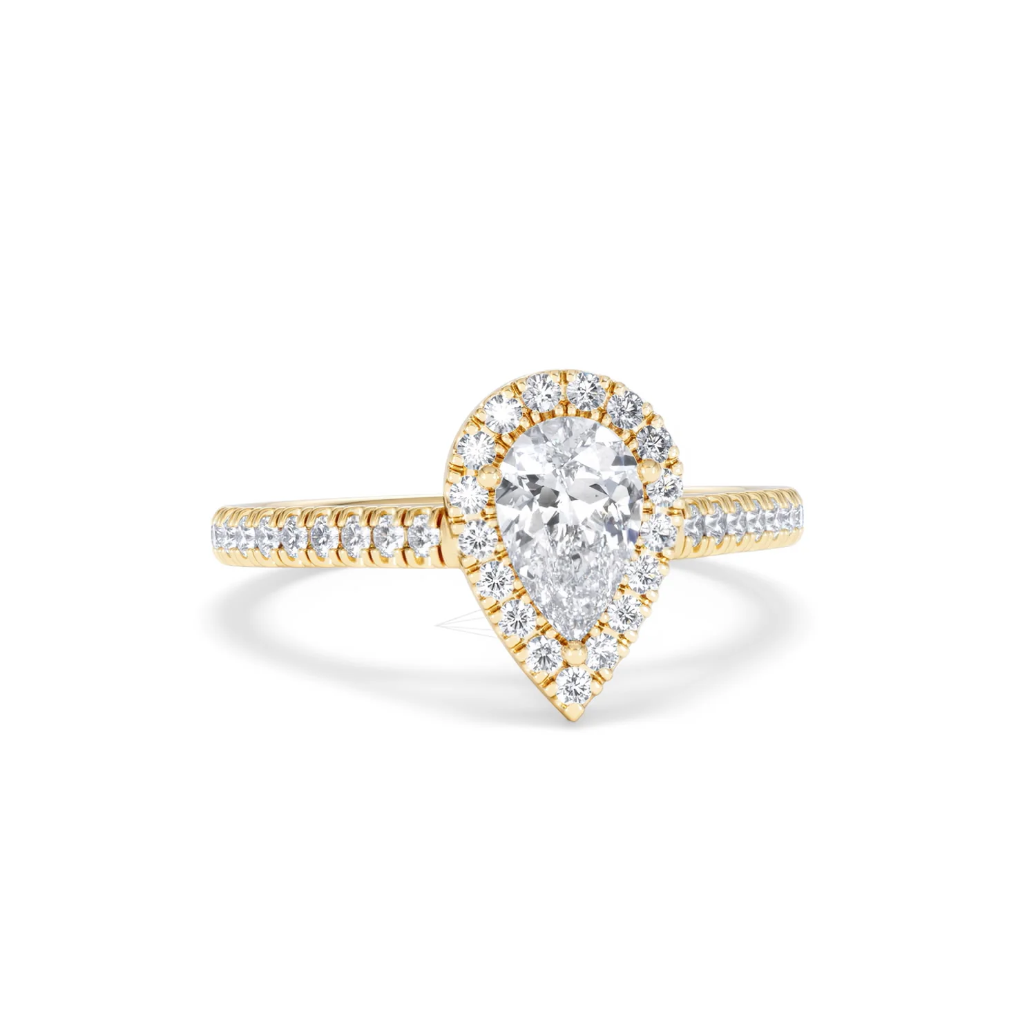 Diana GIA Diamond Pear Halo Engagement Ring in 18K Gold 1.35ct G/SI2 - Image 10