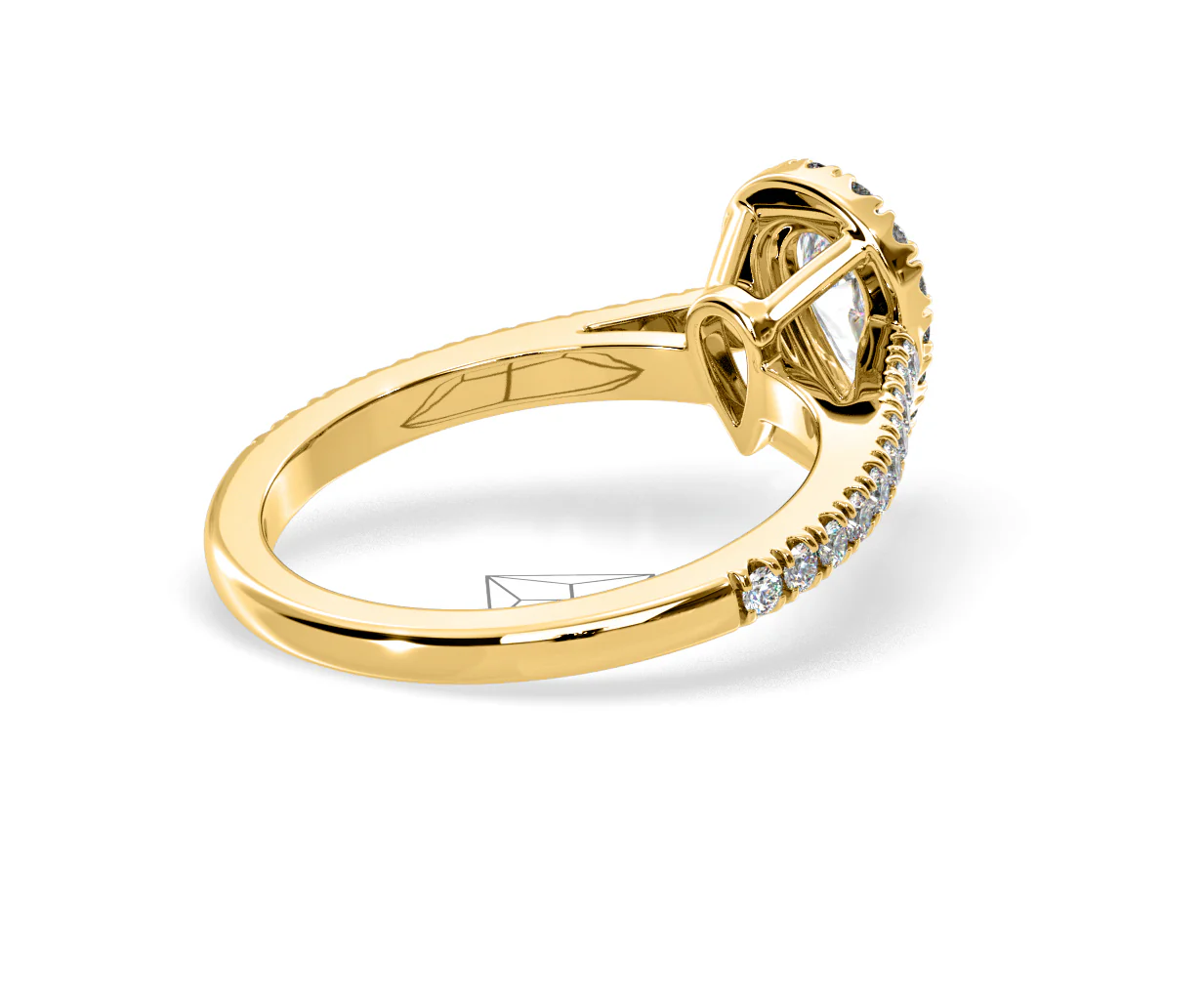 Diana GIA Diamond Pear Halo Engagement Ring in 18K Gold 1.35ct G/SI2 - Image 137