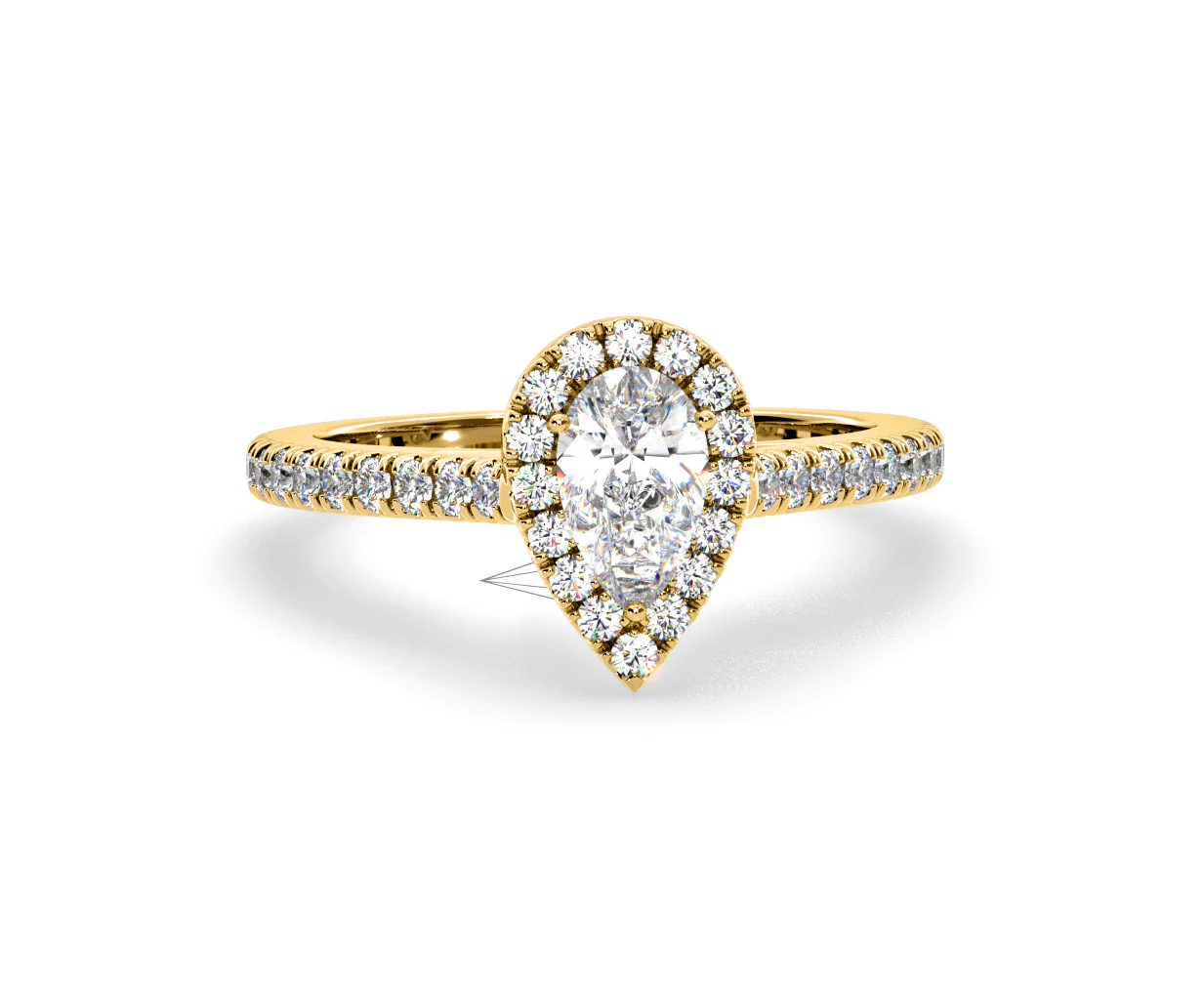 Diana GIA Diamond Pear Halo Engagement Ring in 18K Gold 1.35ct G/SI2 - Image 166