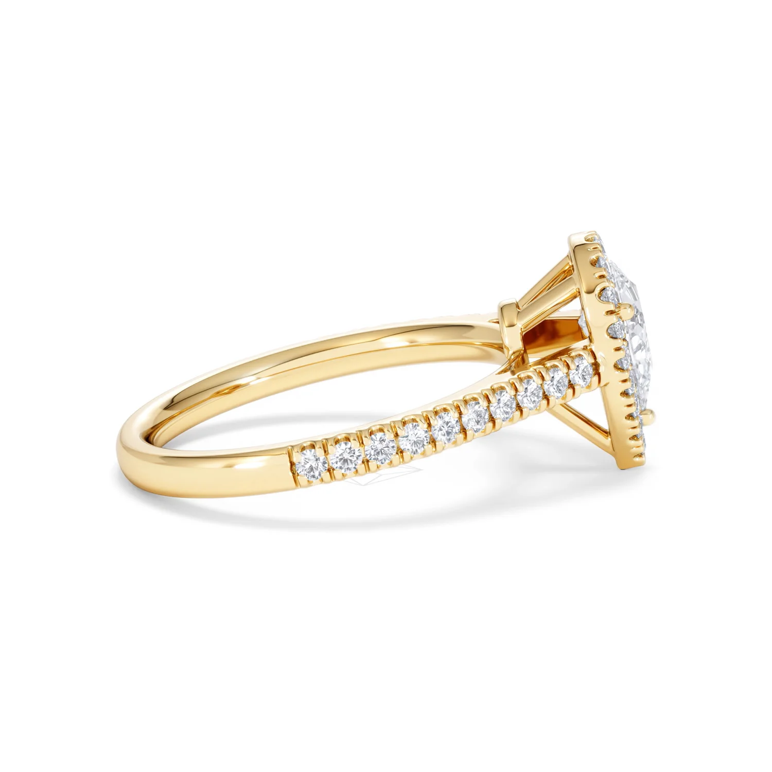 Diana GIA Diamond Pear Halo Engagement Ring in 18K Gold 1.35ct G/SI2 - Image 28