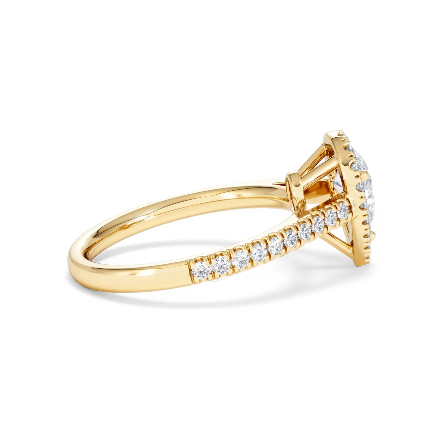 Diana GIA Diamond Pear Halo Engagement Ring in 18K Gold 1.35ct G/SI2 - Image 30
