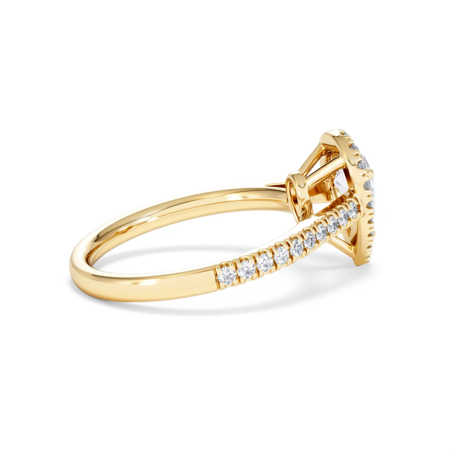Diana GIA Diamond Pear Halo Engagement Ring in 18K Gold 1.35ct G/SI2 - Image 32