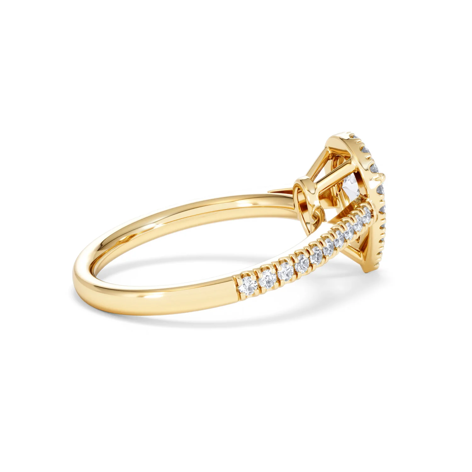 Diana GIA Diamond Pear Halo Engagement Ring in 18K Gold 1.35ct G/SI2 - Image 33