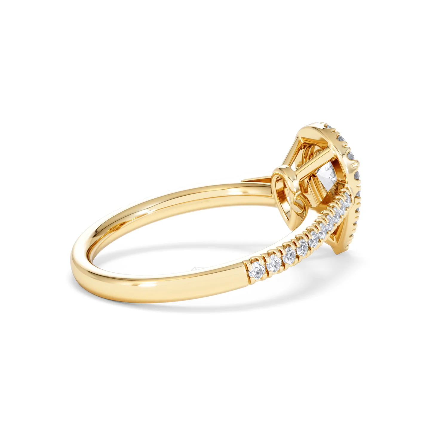 Diana GIA Diamond Pear Halo Engagement Ring in 18K Gold 1.35ct G/SI2 - Image 35