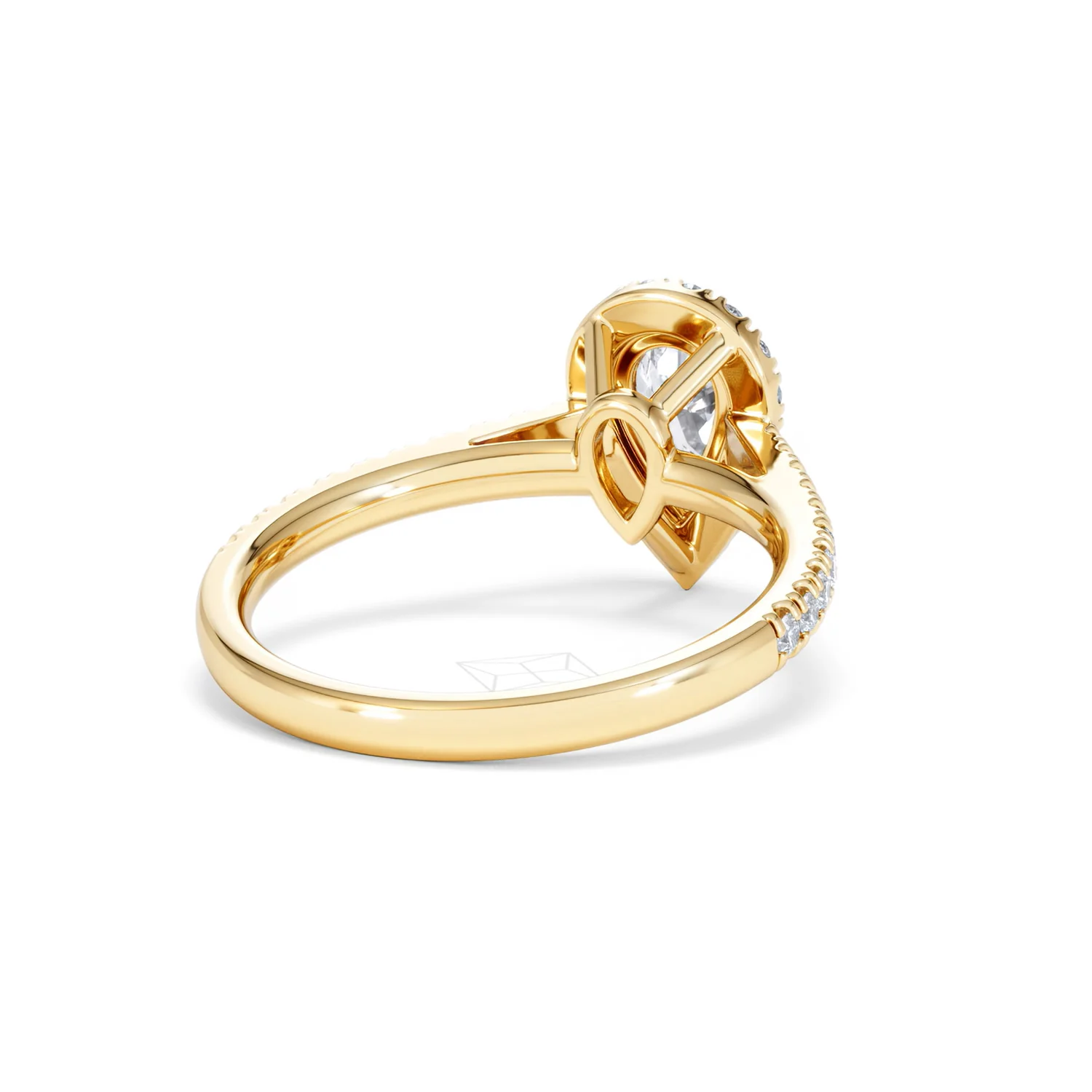 Diana GIA Diamond Pear Halo Engagement Ring in 18K Gold 1.35ct G/SI2 - Image 42