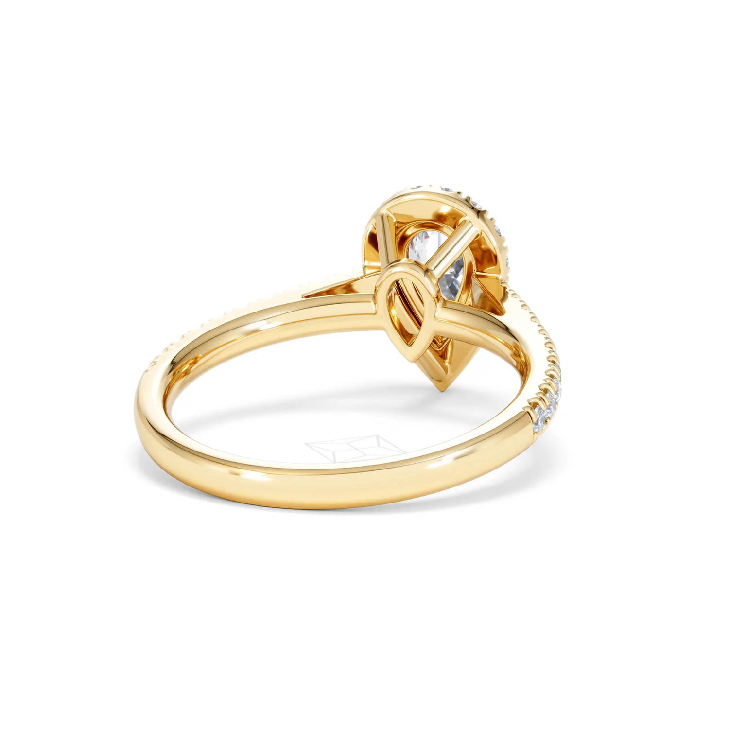 Diana GIA Diamond Pear Halo Engagement Ring in 18K Gold 1.35ct G/SI2 - Image 43