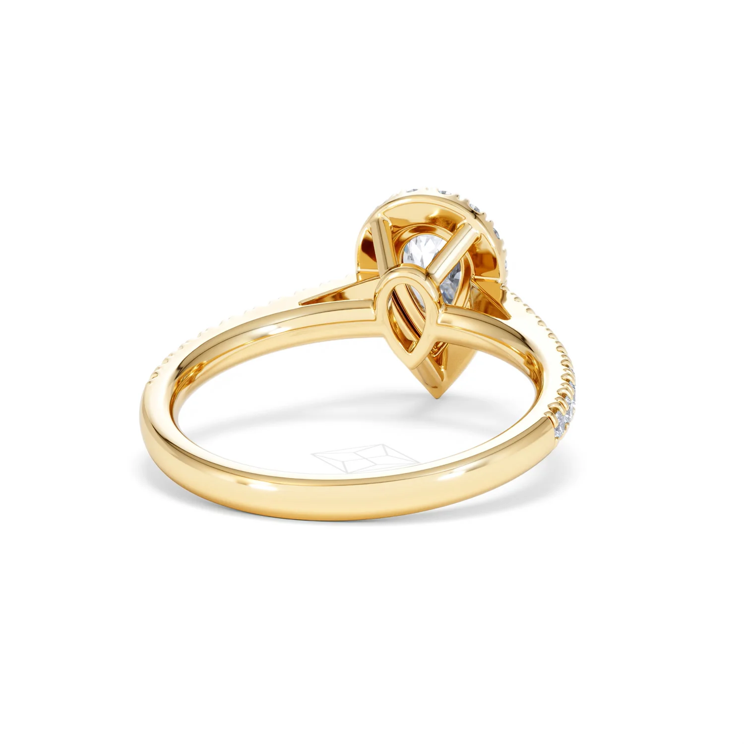 Diana GIA Diamond Pear Halo Engagement Ring in 18K Gold 1.35ct G/SI2 - Image 44