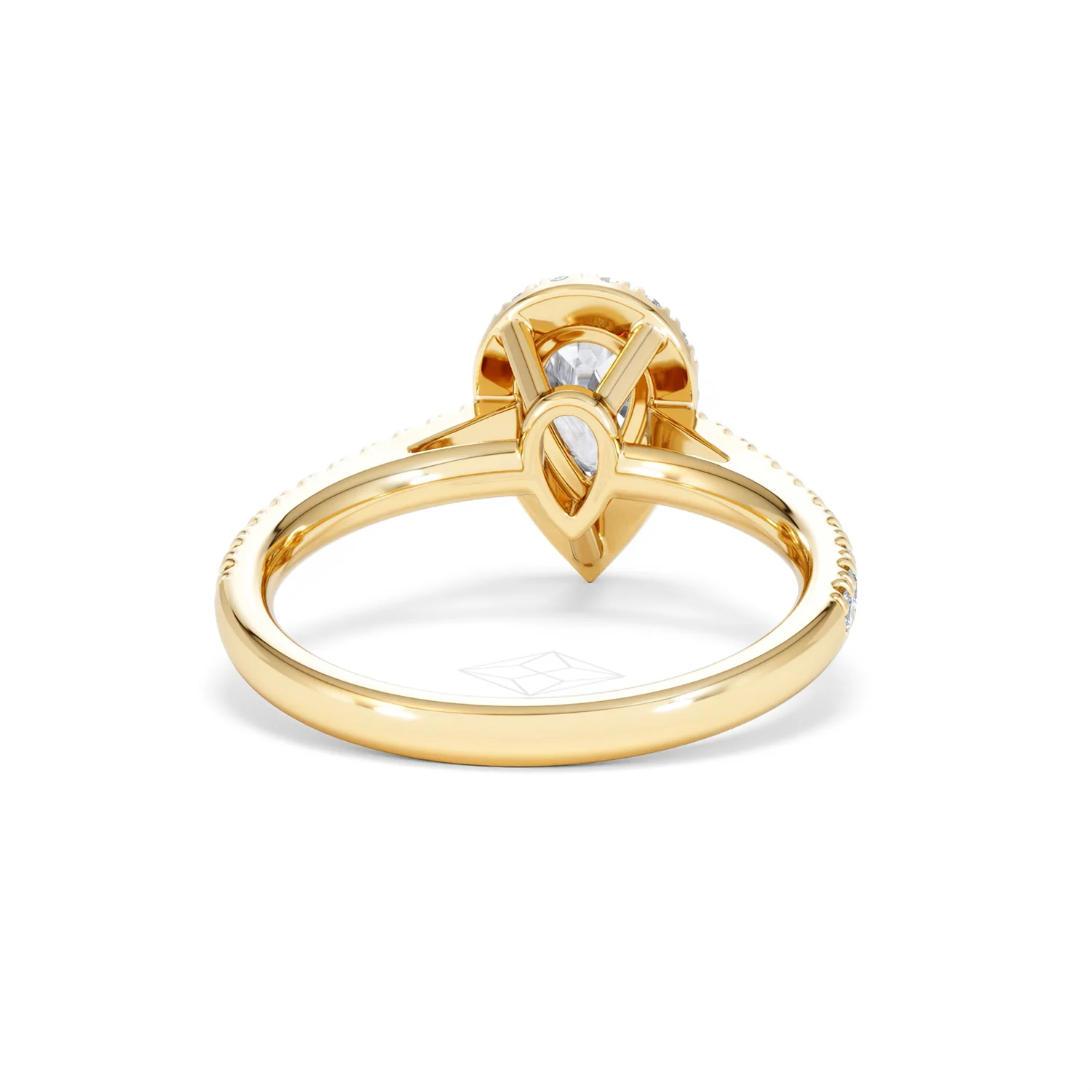 Diana GIA Diamond Pear Halo Engagement Ring in 18K Gold 1.35ct G/SI2 - Image 46