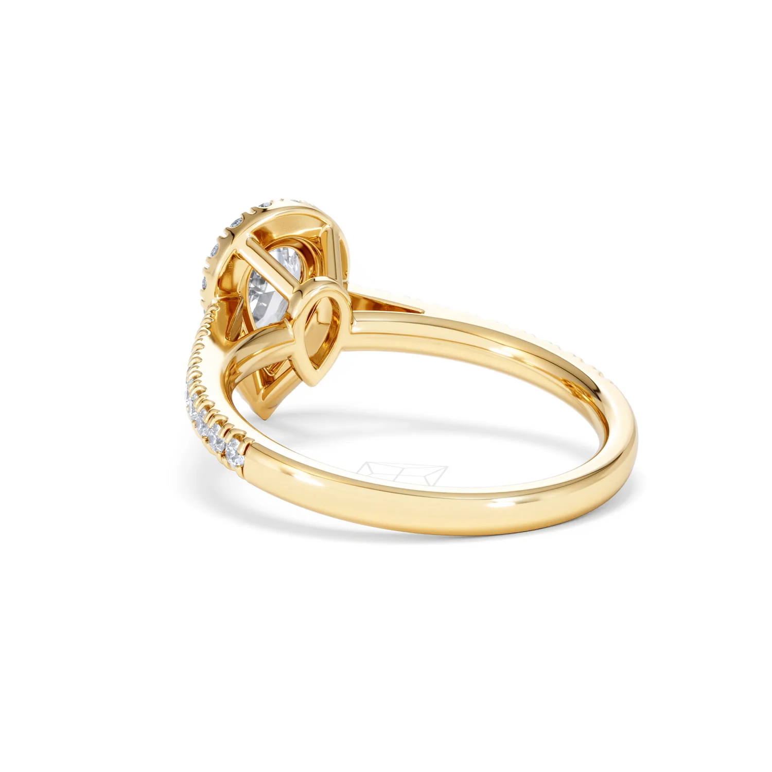 Diana GIA Diamond Pear Halo Engagement Ring in 18K Gold 1.35ct G/SI2 - Image 55