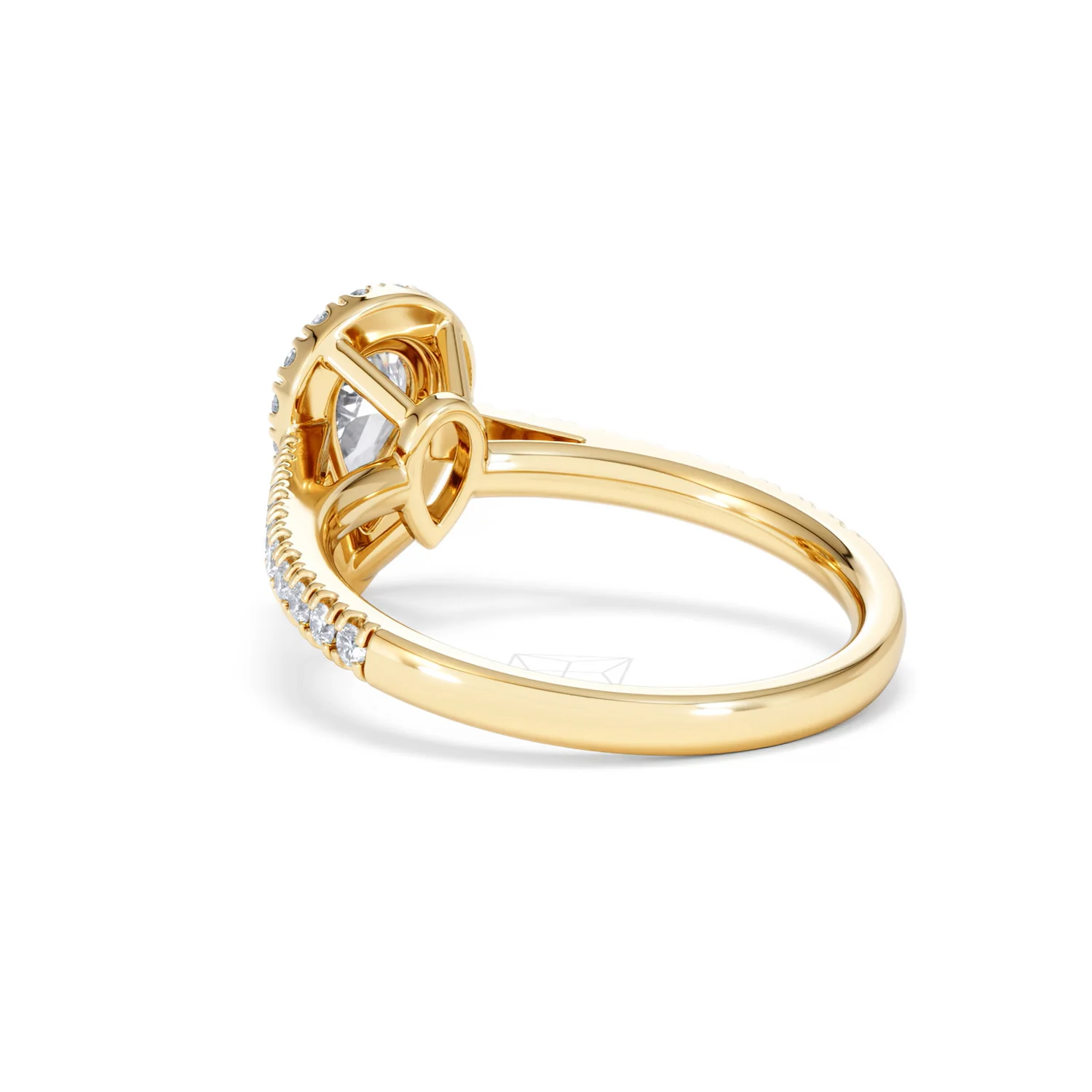Diana GIA Diamond Pear Halo Engagement Ring in 18K Gold 1.35ct G/SI2 - Image 56