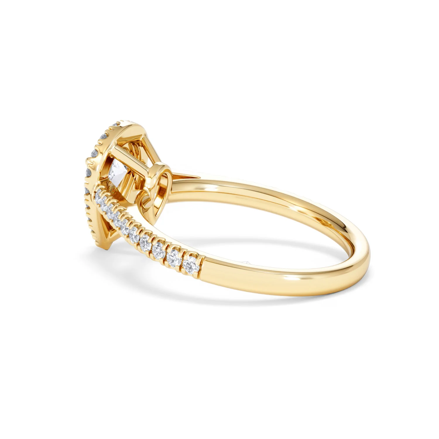 Diana GIA Diamond Pear Halo Engagement Ring in 18K Gold 1.35ct G/SI2 - Image 61