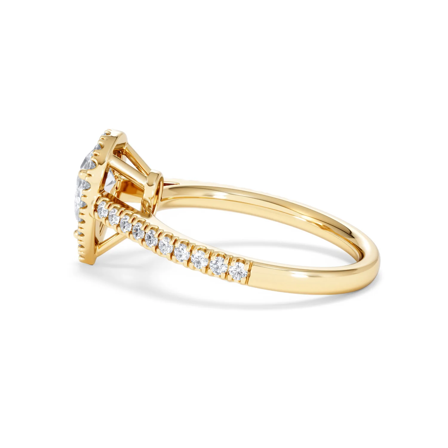 Diana GIA Diamond Pear Halo Engagement Ring in 18K Gold 1.35ct G/SI2 - Image 65