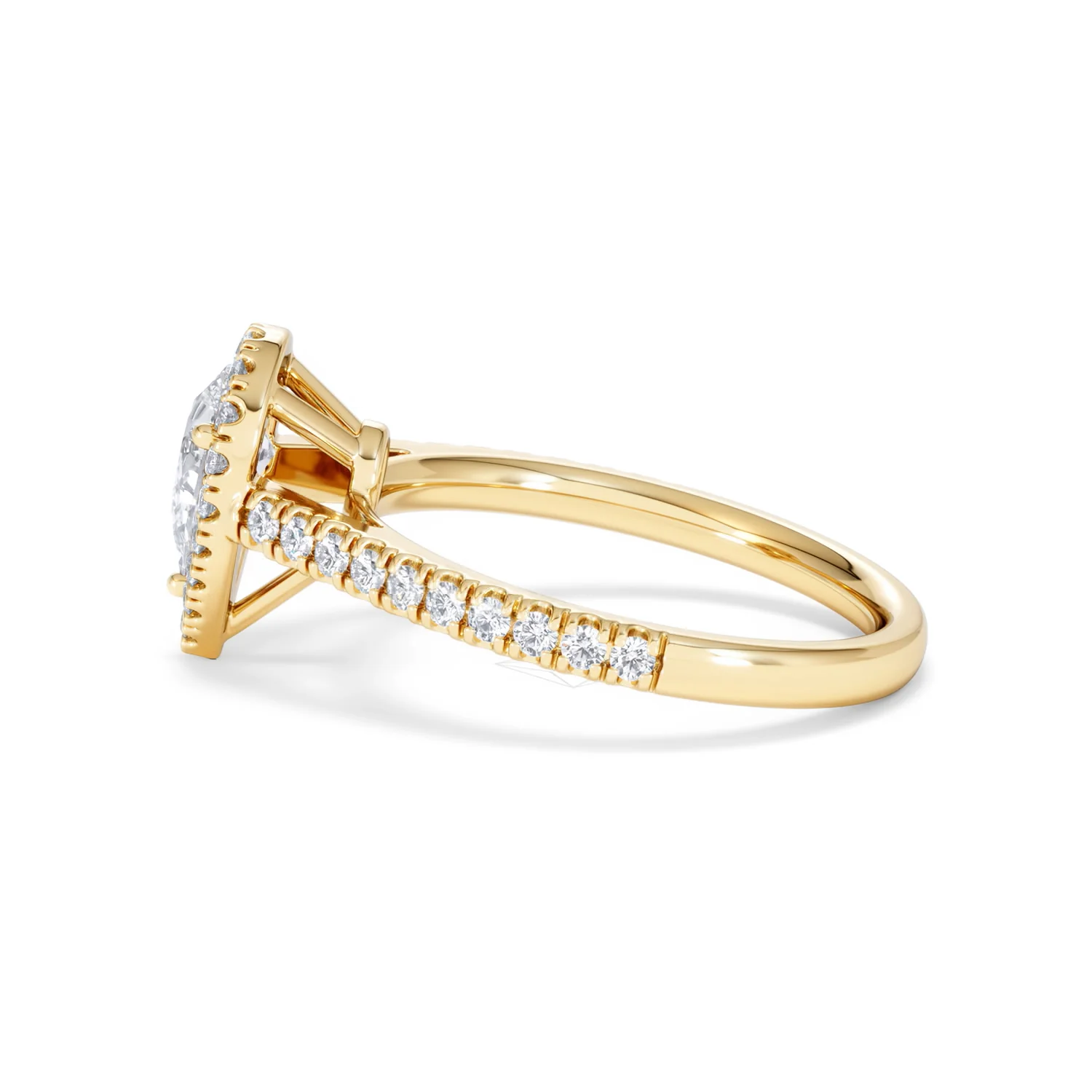 Diana GIA Diamond Pear Halo Engagement Ring in 18K Gold 1.35ct G/SI2 - Image 67