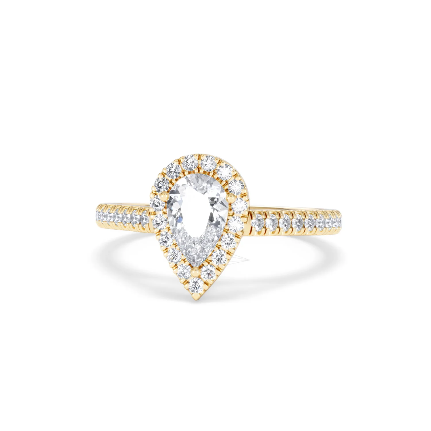 Diana GIA Diamond Pear Halo Engagement Ring in 18K Gold 1.35ct G/SI2 - Image 86