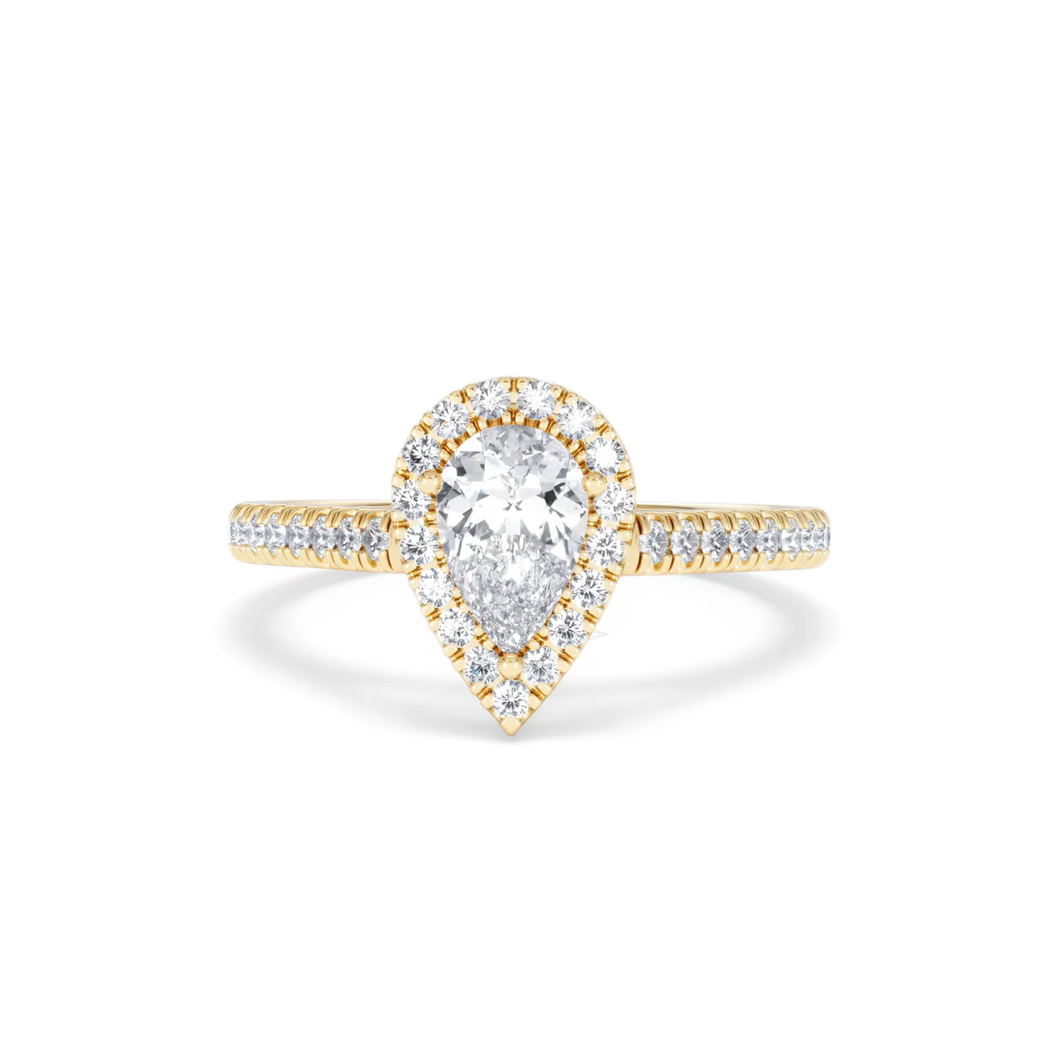 Diana GIA Diamond Pear Halo Engagement Ring in 18K Gold 1.35ct G/SI2 - Image 87