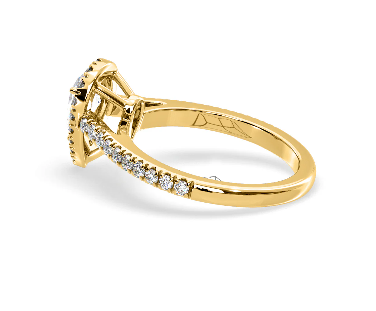 Diana Diamond Pear Halo Engagement Ring in 18K Gold 1ct G/VS2 - Image 113
