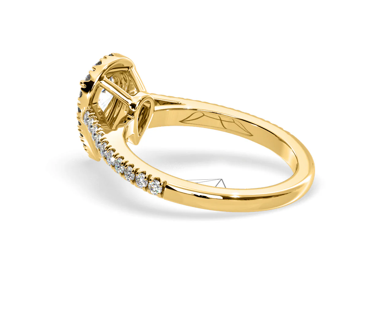 Diana Diamond Pear Halo Engagement Ring in 18K Gold 1ct G/VS2 - Image 116