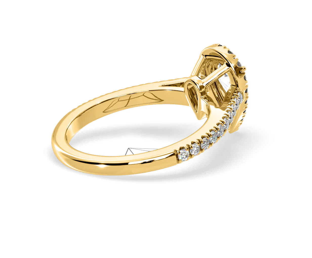 Diana Diamond Pear Halo Engagement Ring in 18K Gold 1ct G/VS2 - Image 139