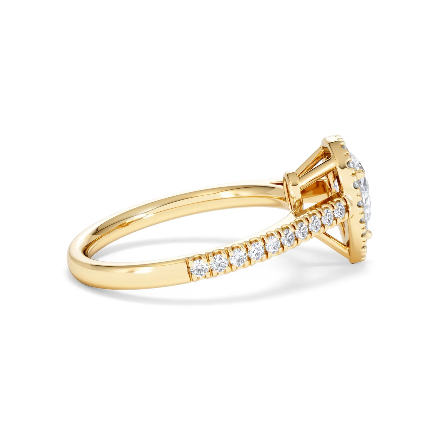 Diana Diamond Pear Halo Engagement Ring in 18K Gold 1ct G/VS2 - Image 30