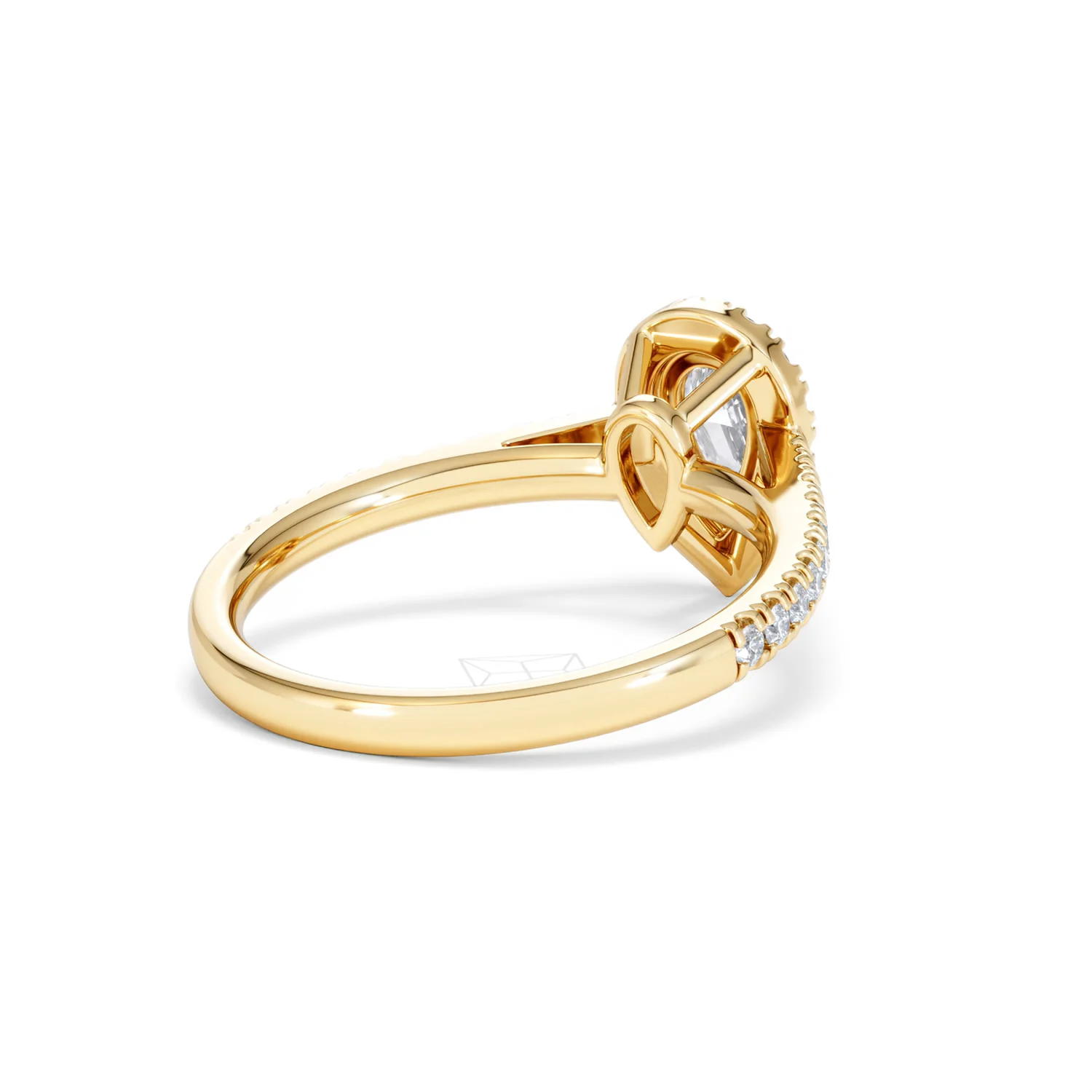 Diana Diamond Pear Halo Engagement Ring in 18K Gold 1ct G/VS2 - Image 40