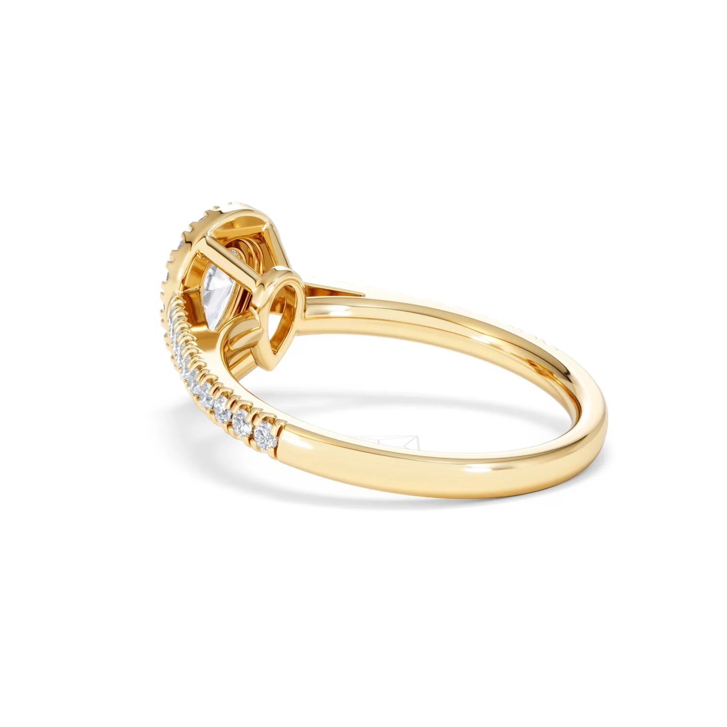 Diana Diamond Pear Halo Engagement Ring in 18K Gold 1ct G/VS2 - Image 58