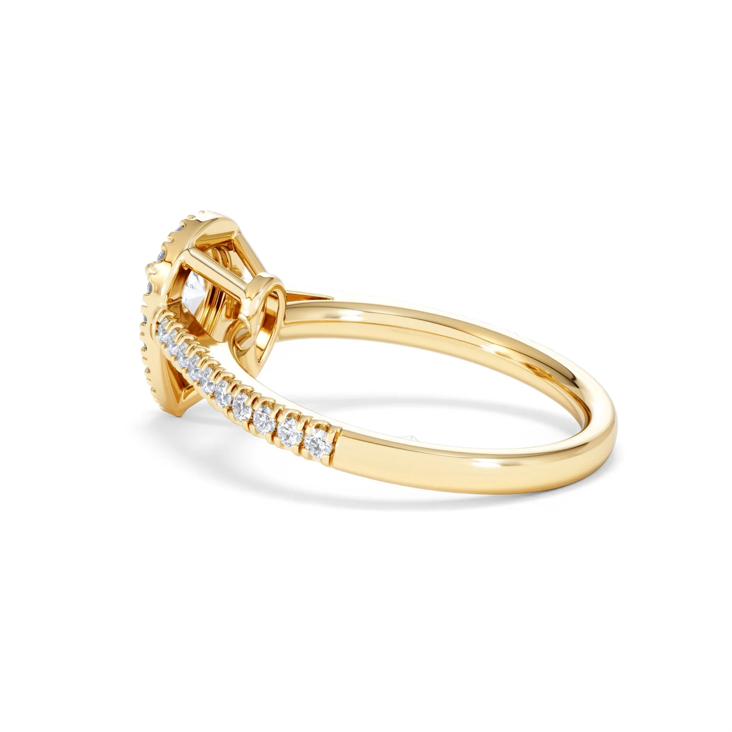 Diana Diamond Pear Halo Engagement Ring in 18K Gold 1ct G/VS2 - Image 61