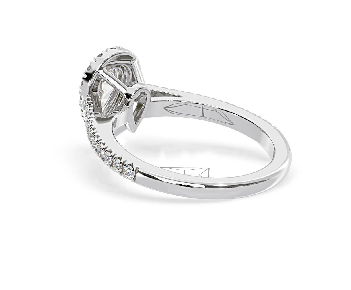 Diana GIA Diamond Pear Halo Engagement Ring Platinum 1.35ct G/SI1 - Image 38