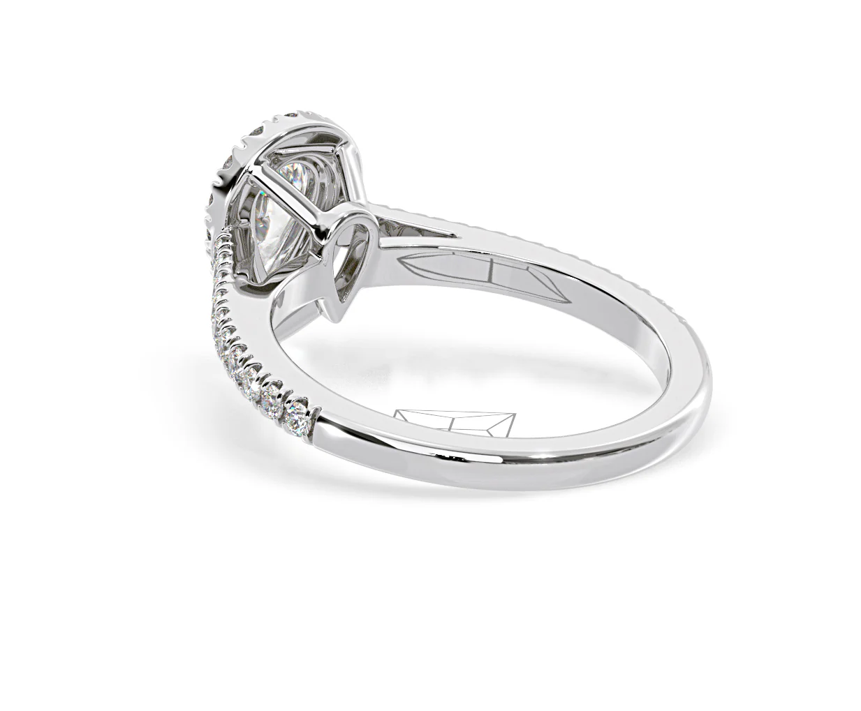 Diana GIA Diamond Pear Halo Engagement Ring Platinum 1.35ct G/SI1 - Image 39