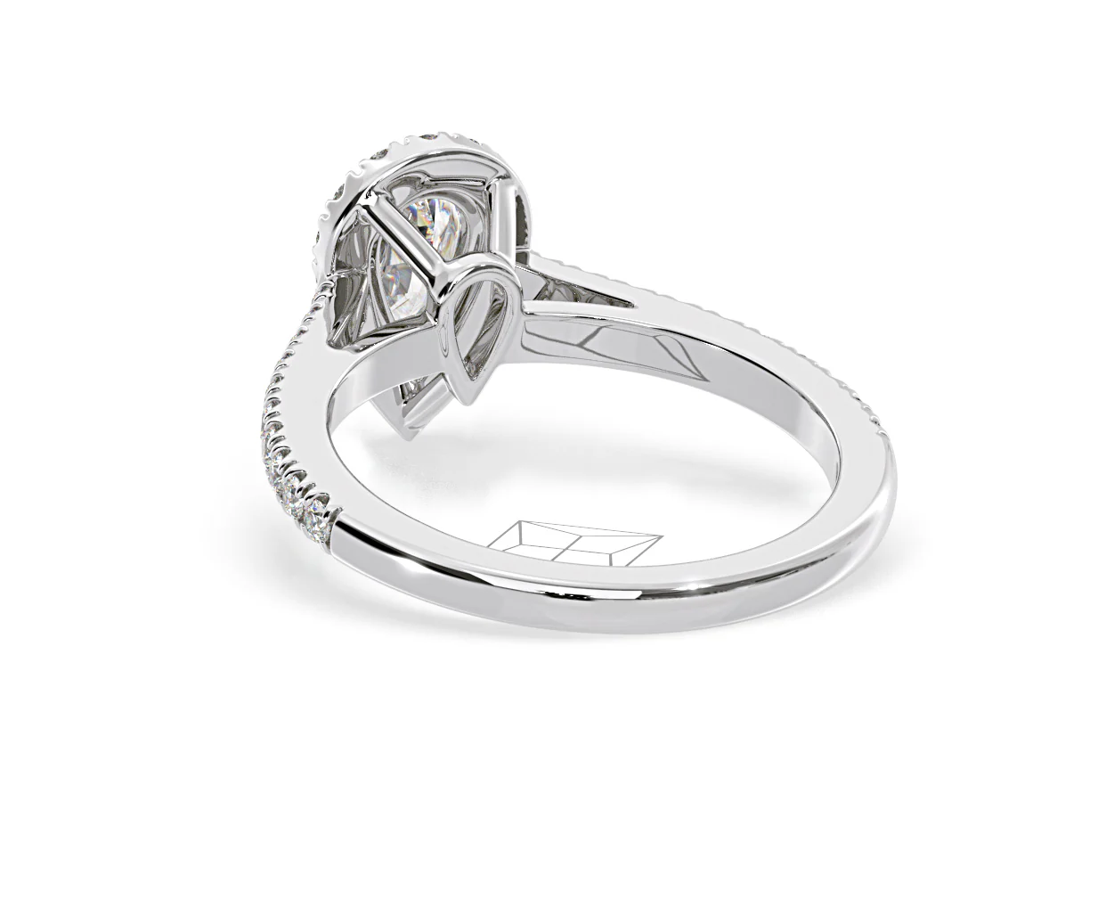Diana GIA Diamond Pear Halo Engagement Ring Platinum 1.35ct G/SI1 - Image 42