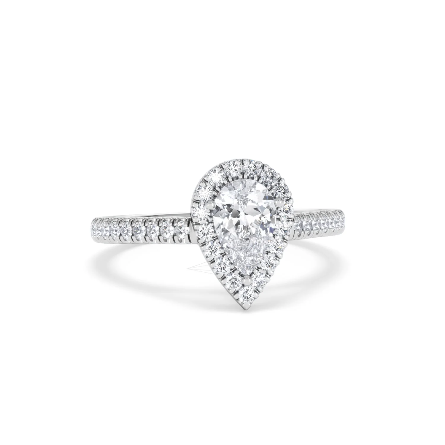 Diana GIA Diamond Pear Halo Engagement Ring Platinum 1.35ct G/SI2 - Image 12