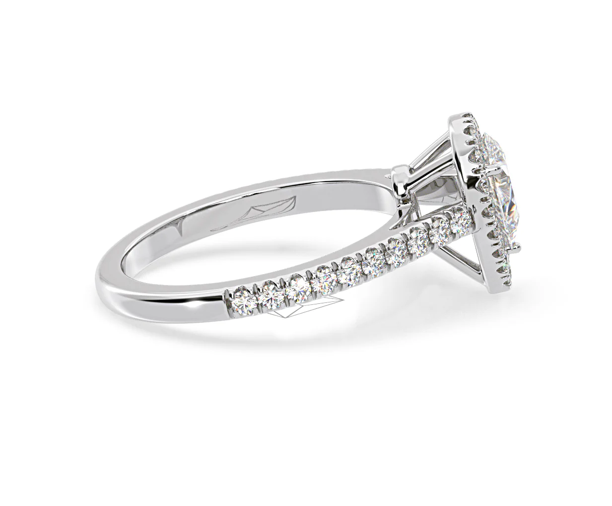 Diana GIA Diamond Pear Halo Engagement Ring Platinum 1.35ct G/SI2 - Image 149
