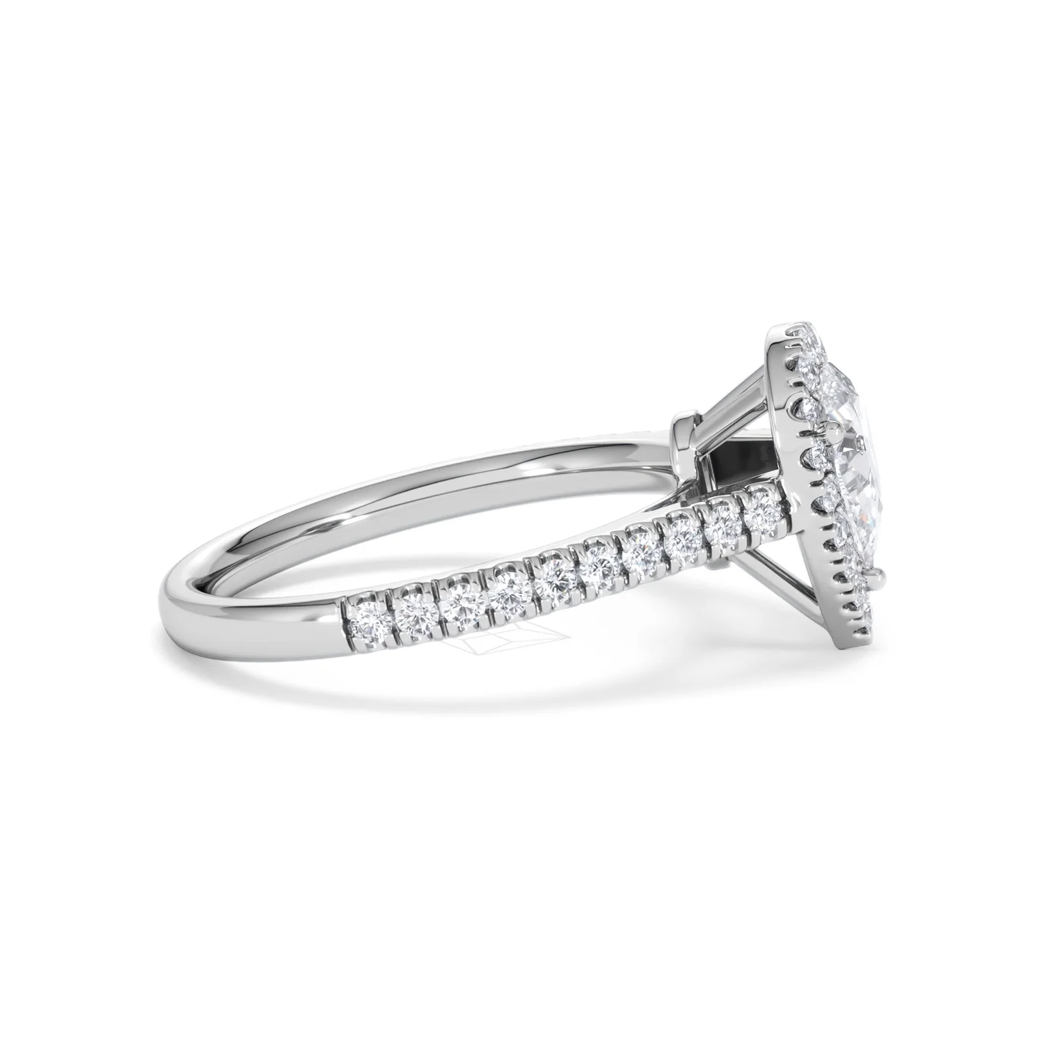 Diana GIA Diamond Pear Halo Engagement Ring Platinum 1.35ct G/SI2 - Image 28