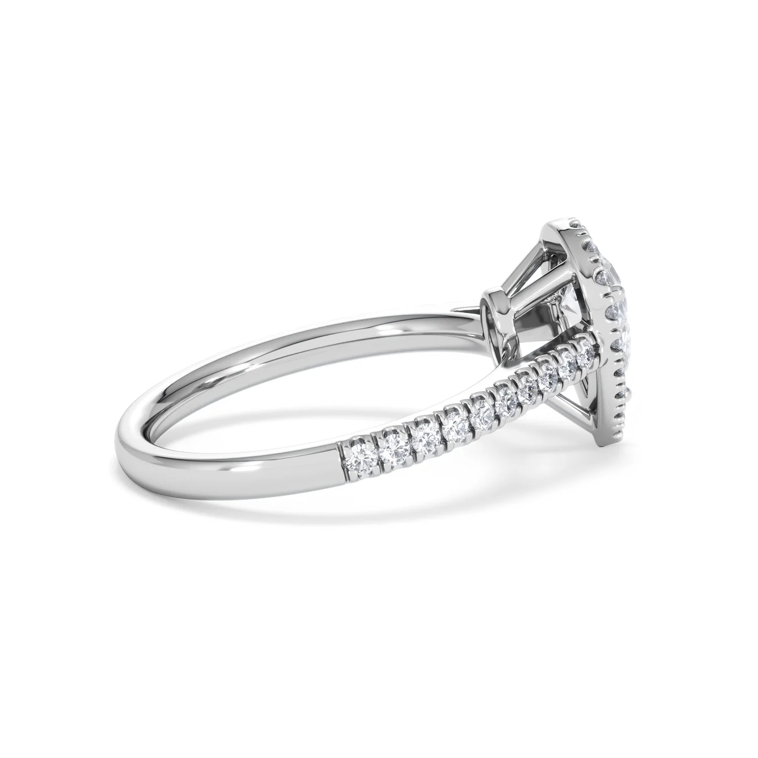 Diana GIA Diamond Pear Halo Engagement Ring Platinum 1.35ct G/SI2 - Image 33