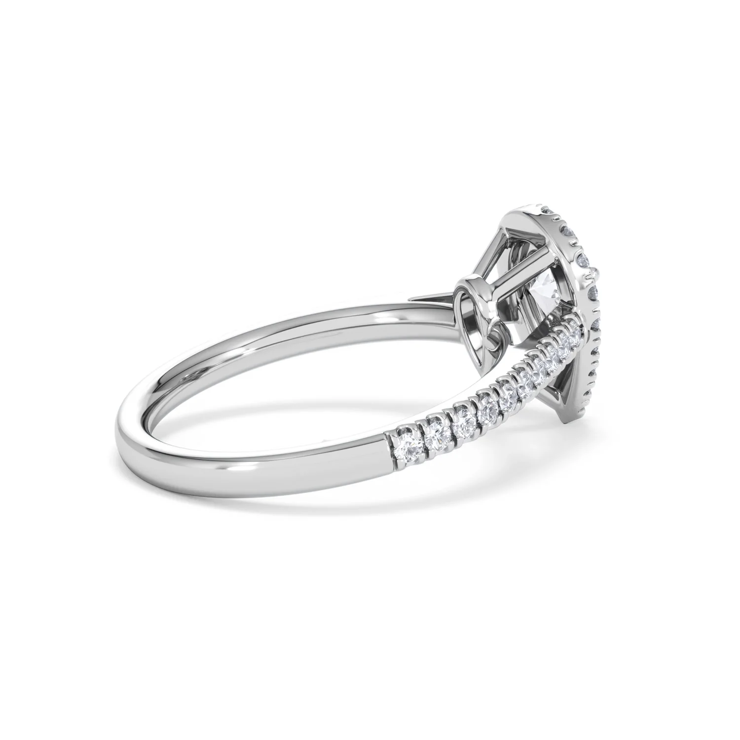 Diana GIA Diamond Pear Halo Engagement Ring Platinum 1.35ct G/SI2 - Image 36