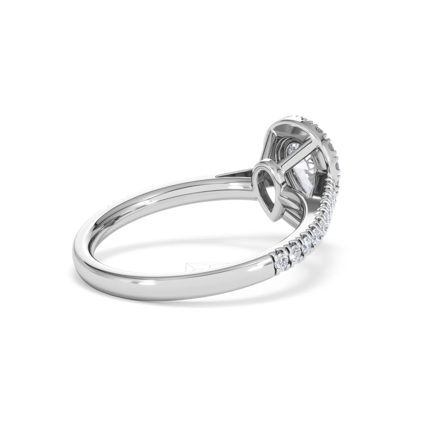 Diana GIA Diamond Pear Halo Engagement Ring Platinum 1.35ct G/SI2 - Image 40