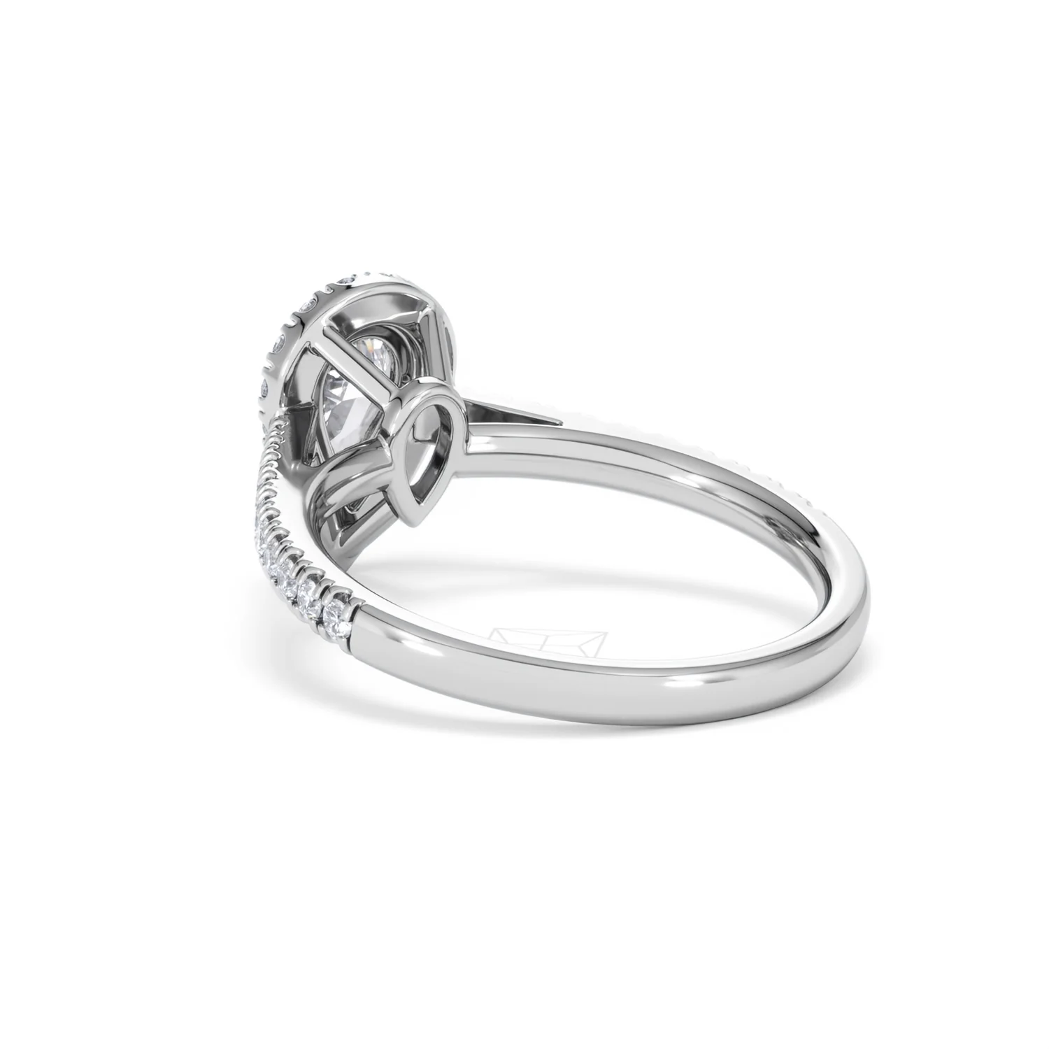 Diana GIA Diamond Pear Halo Engagement Ring Platinum 1.35ct G/SI2 - Image 58