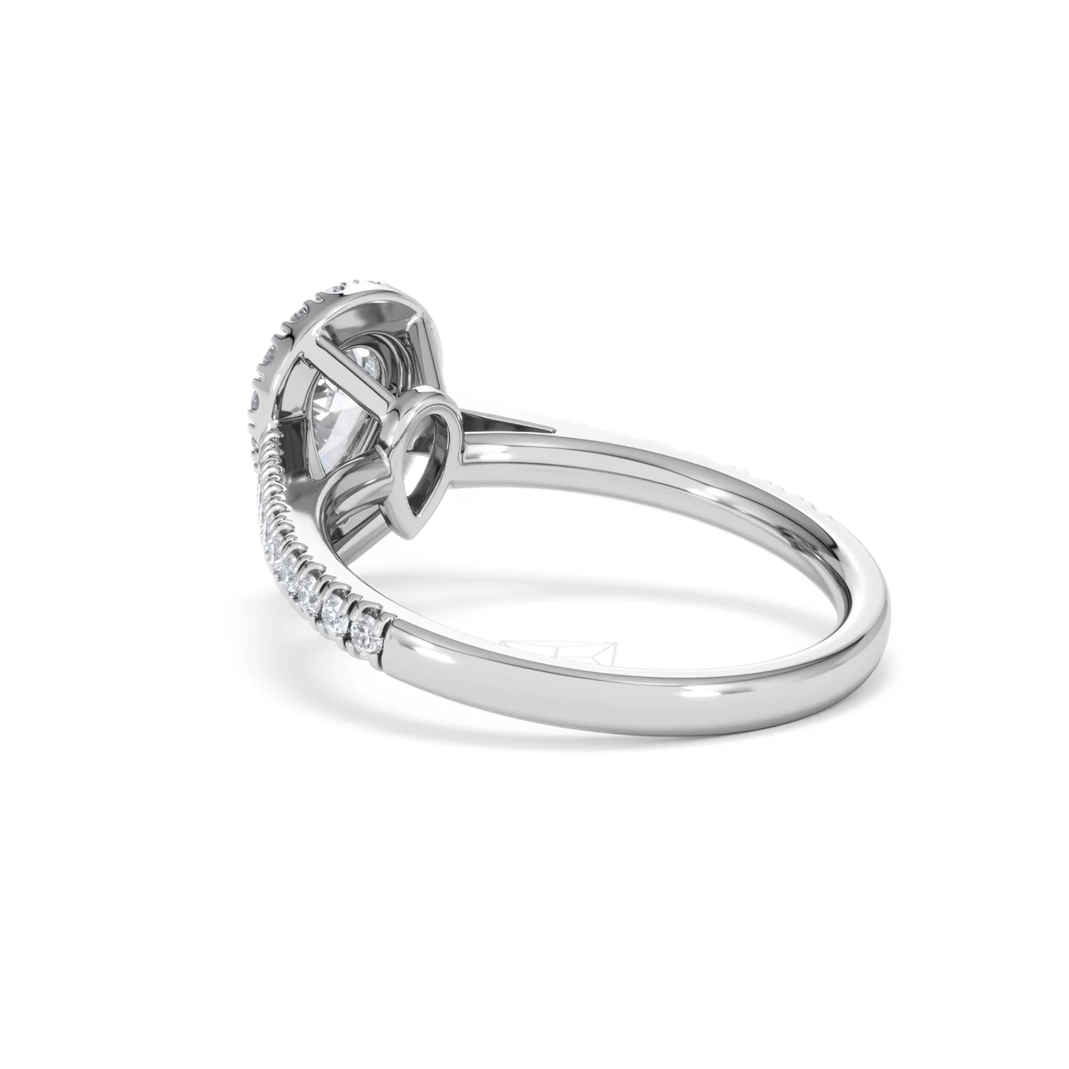 Diana GIA Diamond Pear Halo Engagement Ring Platinum 1.35ct G/SI2 - Image 59
