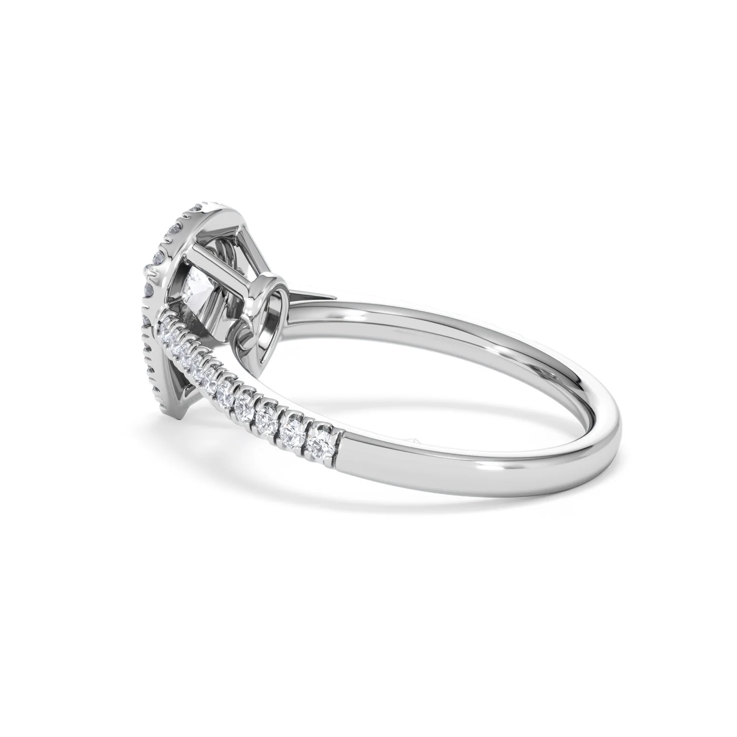Diana GIA Diamond Pear Halo Engagement Ring Platinum 1.35ct G/SI2 - Image 63