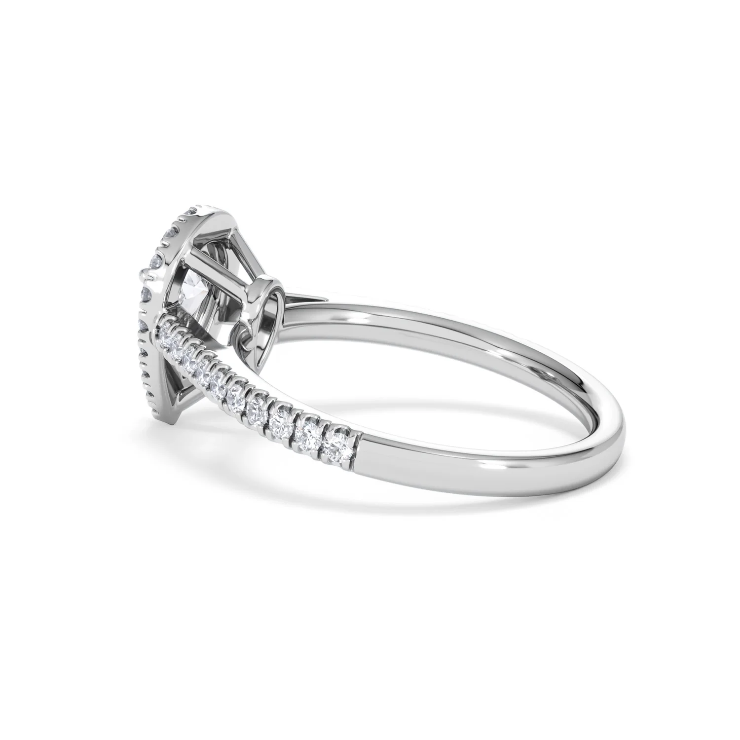 Diana GIA Diamond Pear Halo Engagement Ring Platinum 1.35ct G/SI2 - Image 64